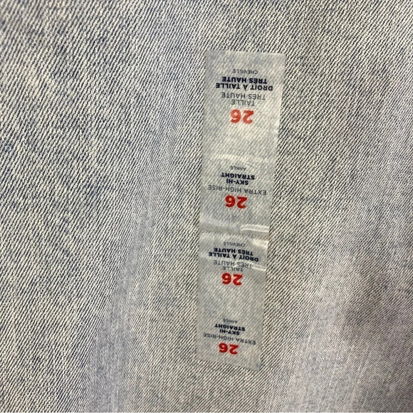 New Old Navy Extra High-Rise Straight Jeans Size 26 - Picture 4 of 11